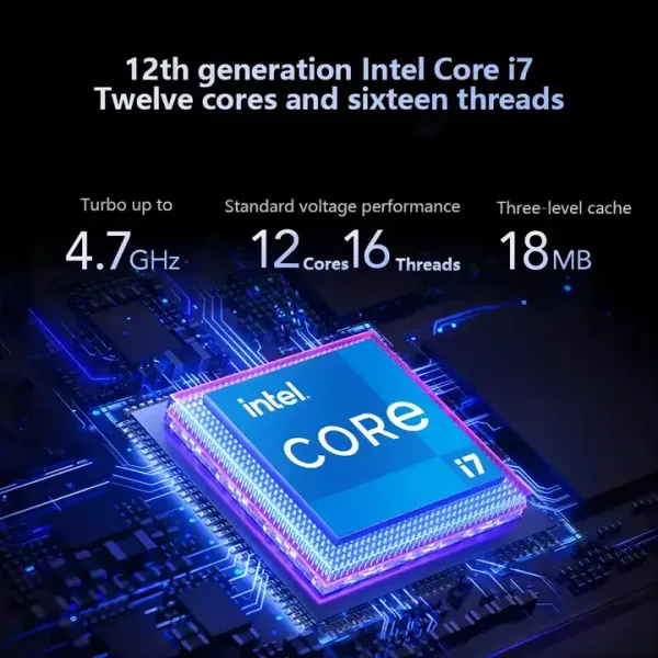 16inch Gaming Laptop Computer with Core I7 1260P 12th Generation Processor and Nvidia MX550 4GB VGA
