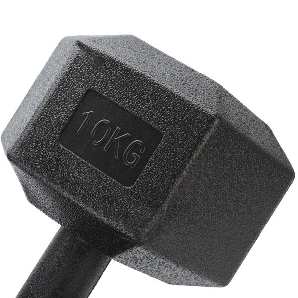 Body Function Hexagonal Plastic Sand Filled Cement Dumbbell with Colorful Coating