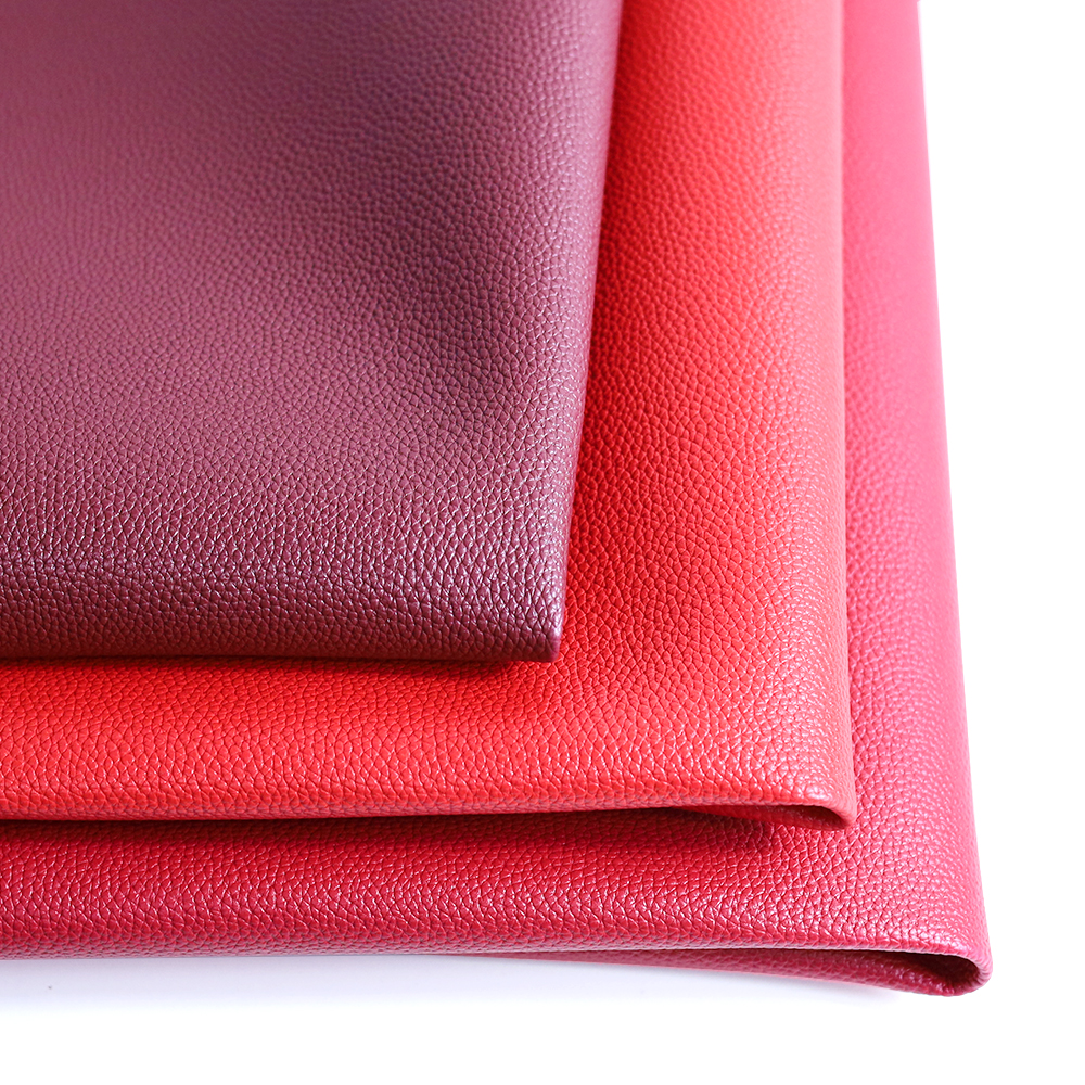 High Quality Deep Lychee Grain PVC Leather Eco-friendly Customizable Embossed Synthetic Leather Waterproof Furniture Garment