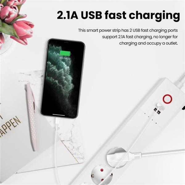 Individual Control Universal Smart Wifi Plug Alexa Google Tuya Smart Power Socket Plug