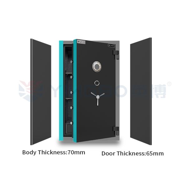 Fireproof cabinet exterior showing tamper-resistant design and construction