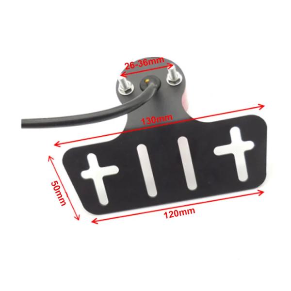 Motorcycle LED Tail Lights 12V Red/White Light with Bracket