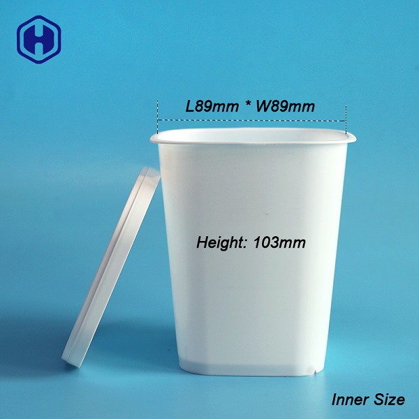 Food Grade BBQ Rice 89MM IML Plastic Cup Containers