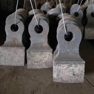 China ZG120Mn13Cr2 Castings And Forgings Hammer Crusher Parts High Chrome Hammer Head on sale