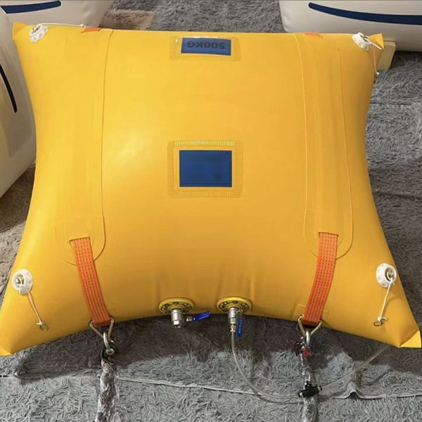 Close-up view of reinforced lifting rings and webbing straps