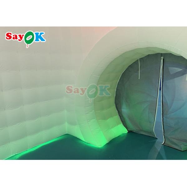 Inflatable Party Tent Fire Proof Removeable LED Air Pump Photo Booth Camera Shape For Advertising