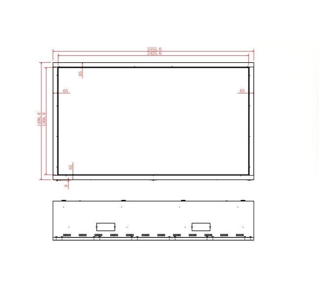 55 Inch 2x2 Transparent Advertising Display Cabinet for Large Visual Presentation