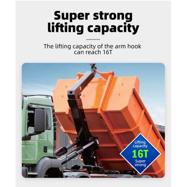 Hydraulic System Hook Lift Arm for Efficient Loading Roll-Off Hoists Waste Treatment Machinery for Hook Lift Trailer