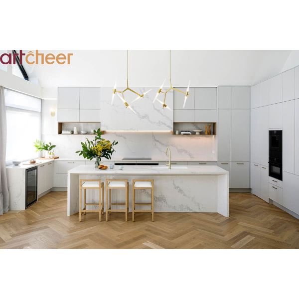 Modern Design White Color Kitchen Cabinet with Functional Storage Solution for Modular Kitchen