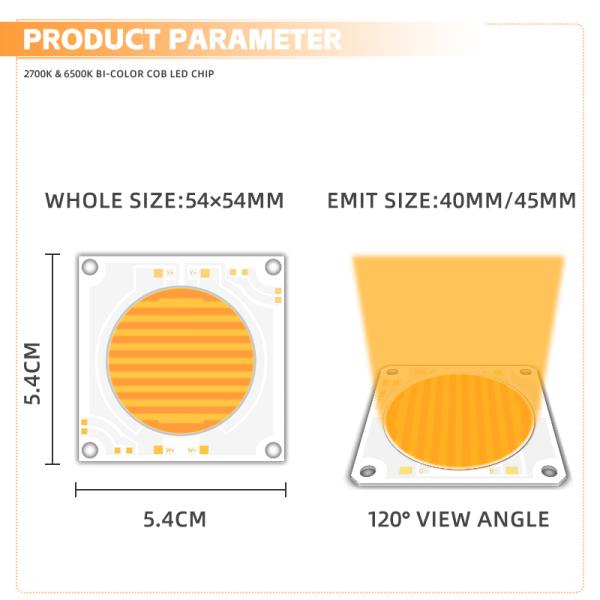 57V Cob Light Source 150W 200W Constant Voltage Warm White Two-Color Optional Wholesale Support