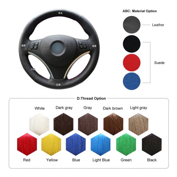 MEWANT For BMW E87 E81 E82 E88 M E82 E90 E91 E92 E93 X1 E84 M3 E90 E92 E93 Girly Car Steering Wheel Covers Design 2pc