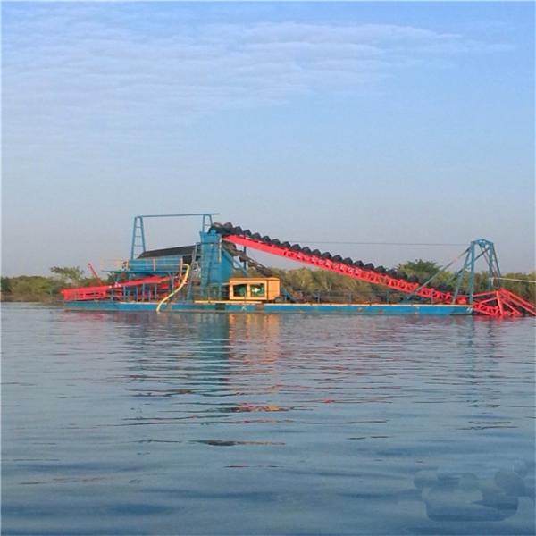 24-50 Meter Hull Length Durable Chain Bucket Gold Dredge for Diamond Processing Plant