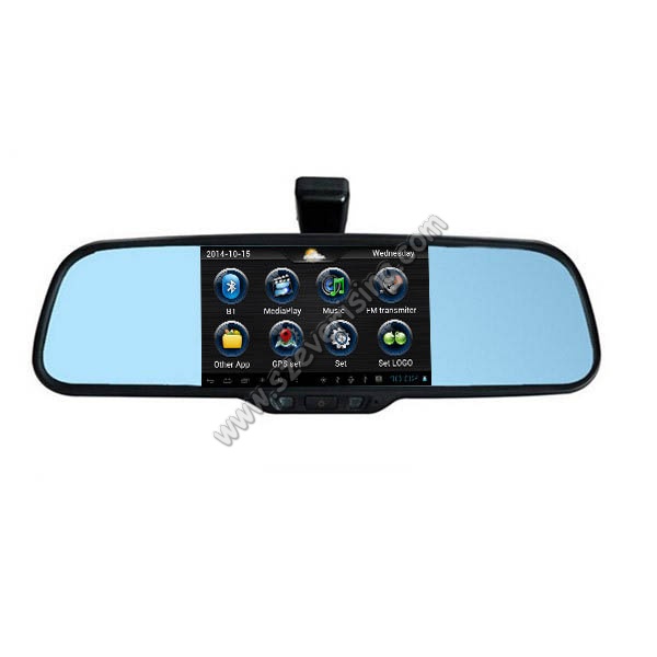 5-дюймовый зеркало заднего вида с Wifi HD DVR Dual и GPS MP5