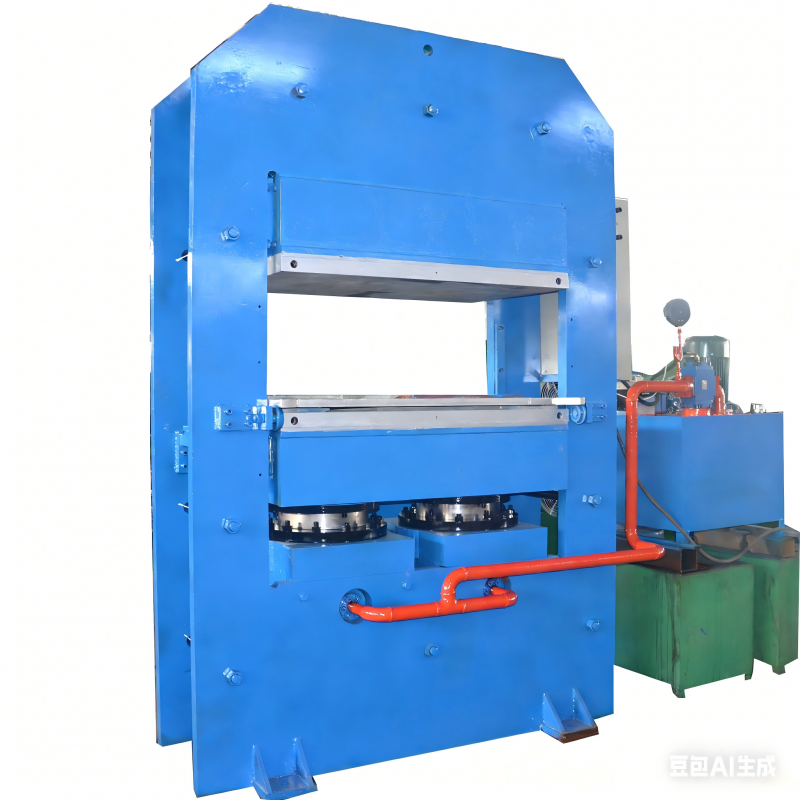 Automatic Rubber Vulcanizing Press Machine with PLC Control, 5.60 MN Total Pressure and 400mm Piston Stroke