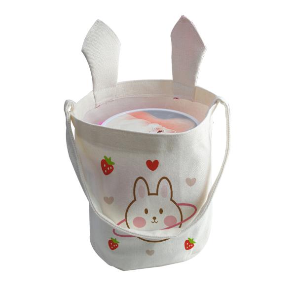 Custom Sublimation Bunny Ear Easter Basket diy Easter Egg Bucket