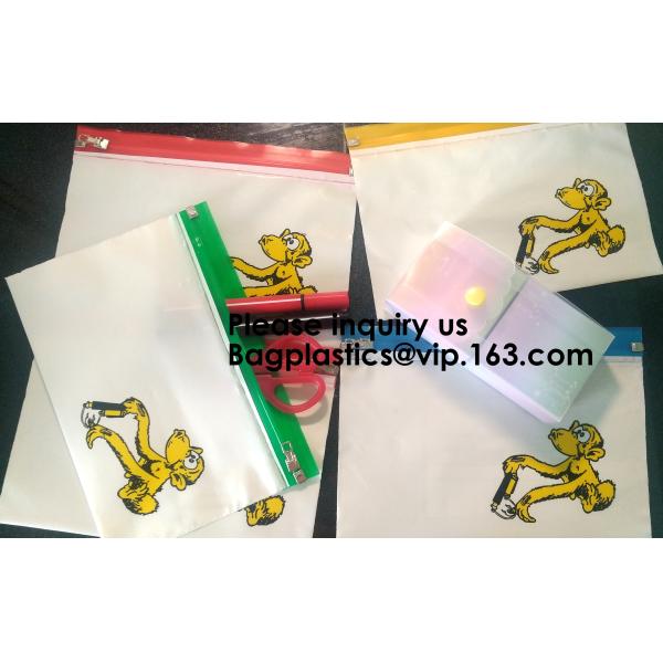 Waterproof Clear Plastic File Document File Bag For Bill Invoice Note File,Zip Plastic EVA Bags Blank Packaging Pouch