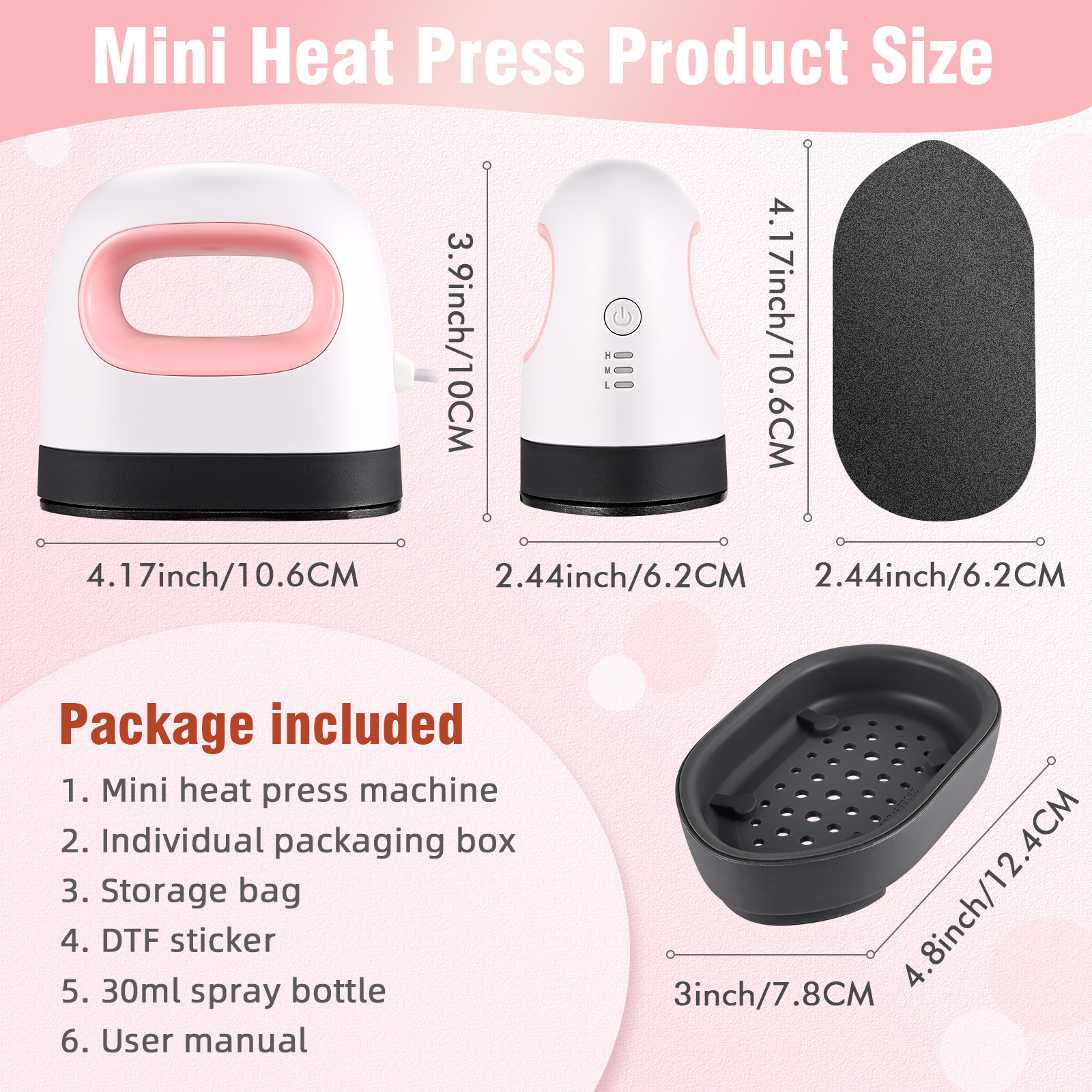 Semi-Automatic Electric Sublimation Mini Heat Press Iron Machine Multi-Function Print Garments T-Shirts Bags Shoes Logo