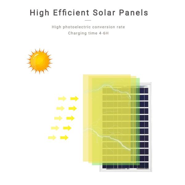 Waterproof Portable Solar Generators Street Lamp Light Polysilicon