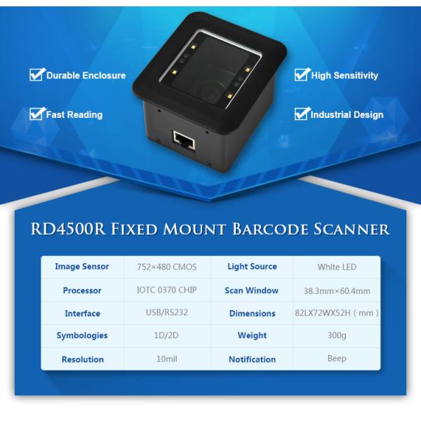 OEM Barcode Scanner Module RD4500R Phone Screen / Paper Excellent Scanning