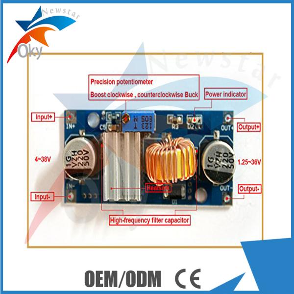 5A buck converter Step Down Adjustable 4-38V Power Supply Module for Arduino , LED Lithium