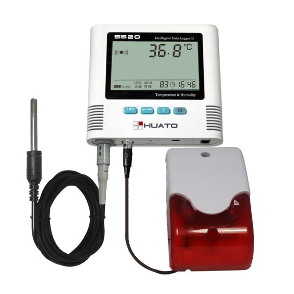 S500 Alarm Temperature Humidity Data Logger Mac Compatible With Large LCD Display