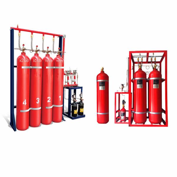 High Safety IG100 Fire Suppression System with 17.2Mpa Max Working Pressure and Easy Installation