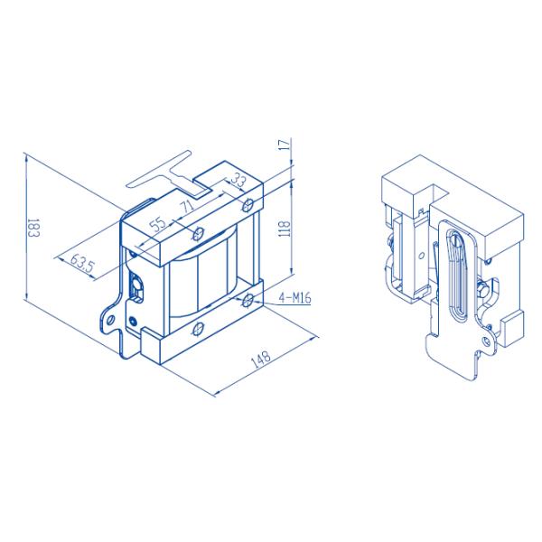 GB / CE Progressive Safety Gear For Passenger Elevator Parts Devices