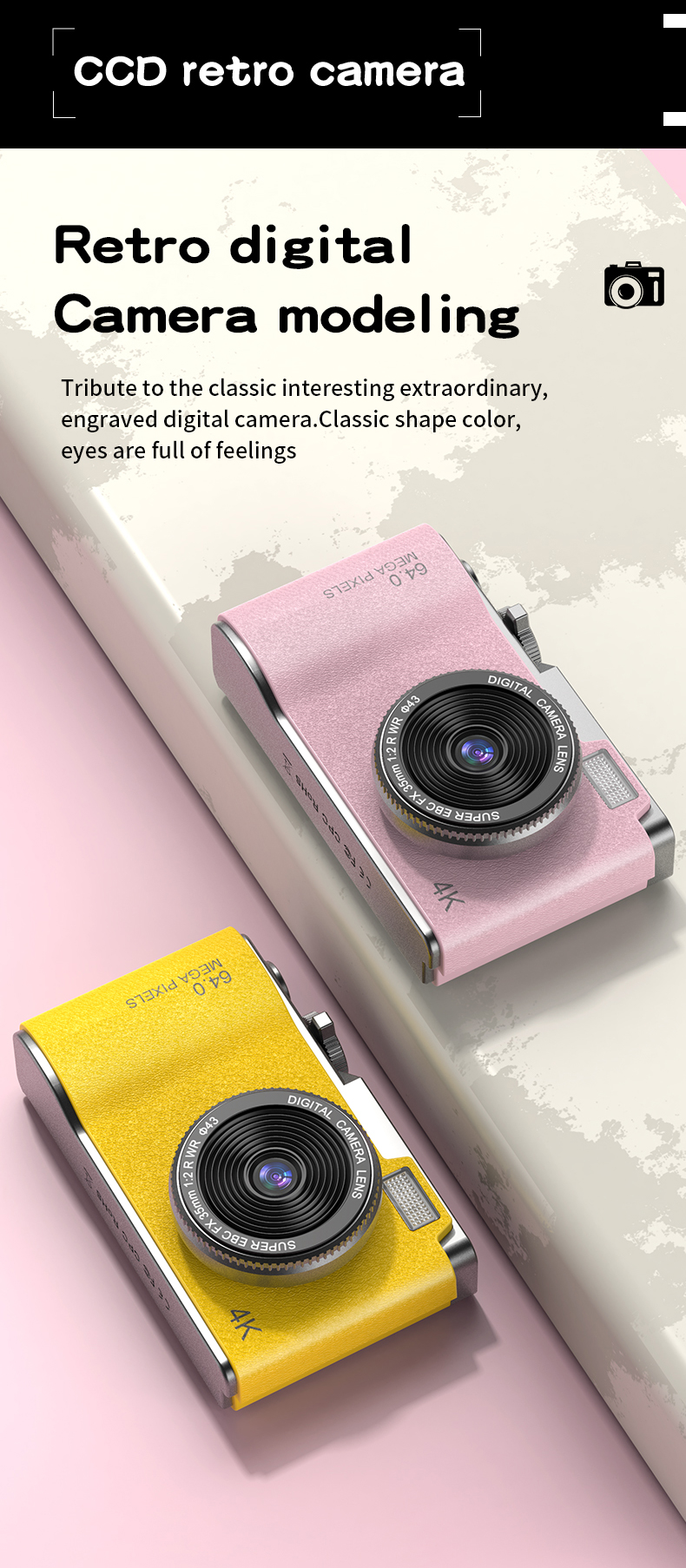 Entry-Level Portable Retro CCD Full HD Optical Zoom Double Image Stabilization High Cost Performance Ratio User Friendly Button