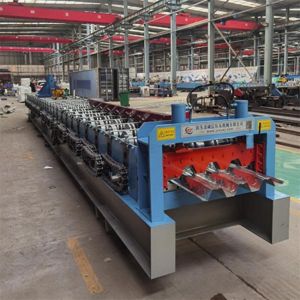 Galvanized Steel Floor Decking Roll Forming Machine Material Thickness 0.8-1.5 Mm