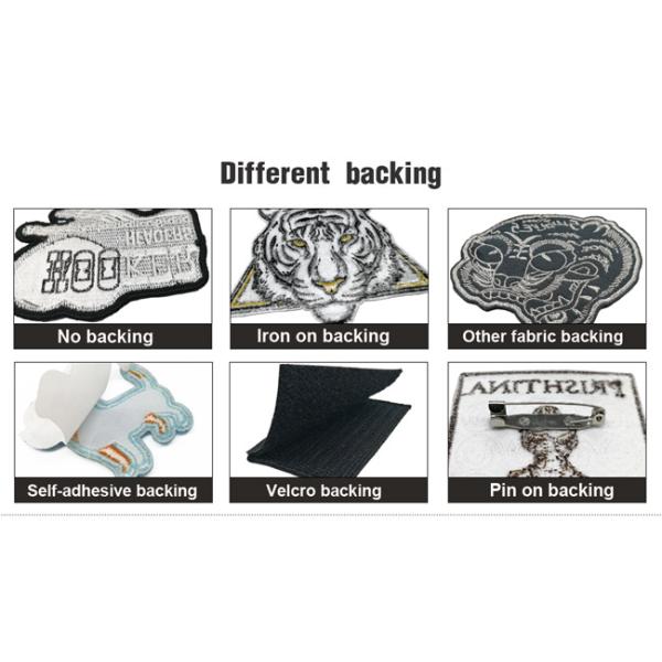 Self Adhesive Iron On Embroidered Patches Non Toxic For Clothing