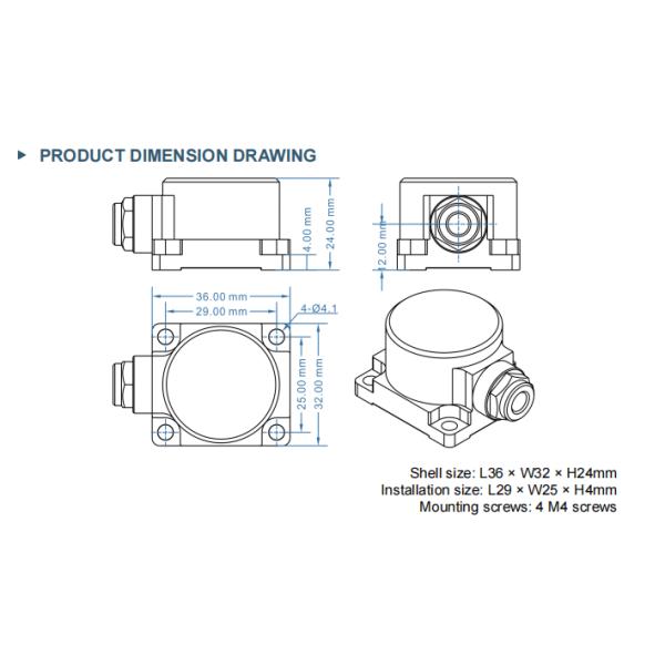 AKM390 Triaxial Accelerometer Analog Output Silicon Capacitive Sensor