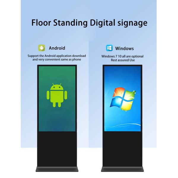 43-Inch Interactive Touch Floor-Standing Digital Signage | IPS Panel for Retail Store & Shopping Mall