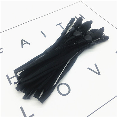 12cm * 5mm flat adjustable elastic band with buckle earloop cord for facemask earloop strap
