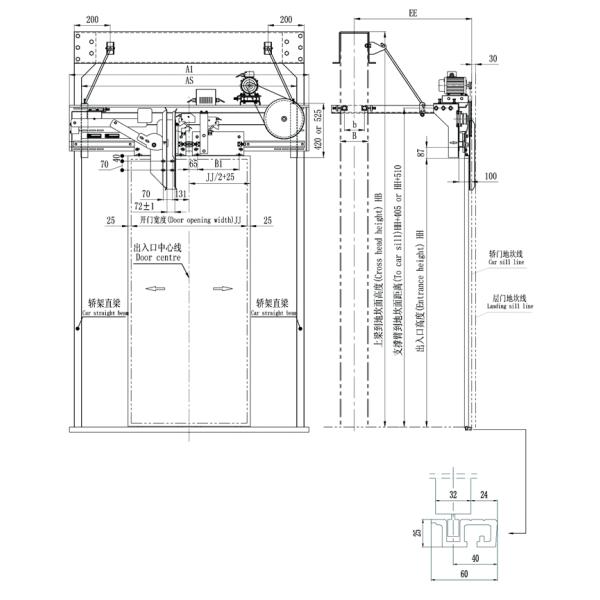 High Precision Elevator Spare Parts Lightweight With Car Frame Installation
