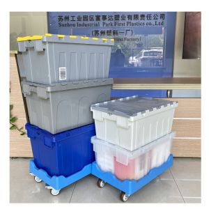 46L Recyclable Moving Boxes Stackable Crate for Warehouse Storage Needs
