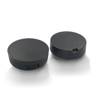 Matte Black Personalized Empty Compact Powder Case 67mm*19mm