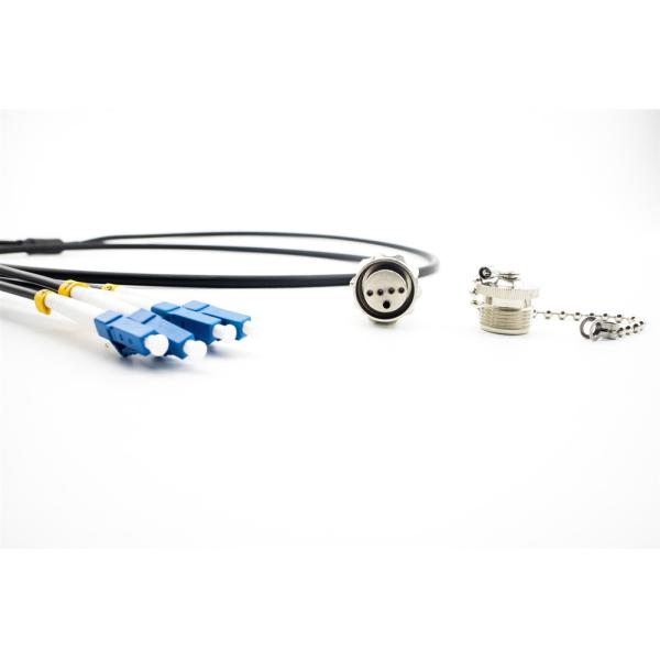 4 Core Fiber Cable Assembly ODC Plug / Socket To LC/UPC For Railway Signal Control