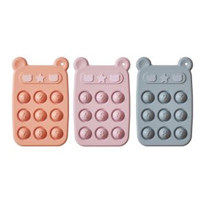 Quality Bear Shaped Baby Tooth Grinder Heat Resistant Silicone Teething Toy with OEM Accepted for sale