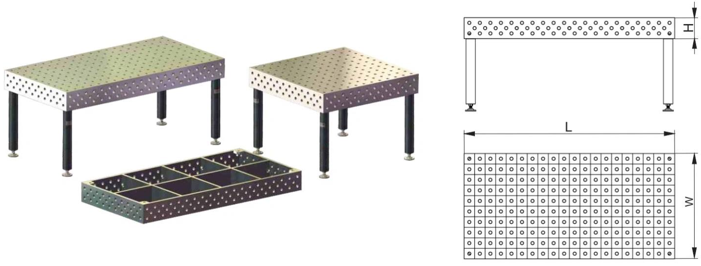 Professional D28 Welding Table with High Precision Fixture for Metalworking