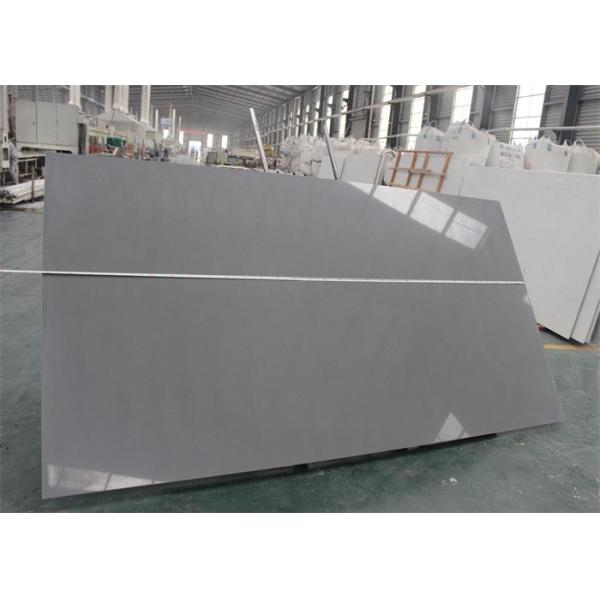 Grey Crystal Artificial Quartz stone Slab Prefab Countertop Solid Surface Color Consistency