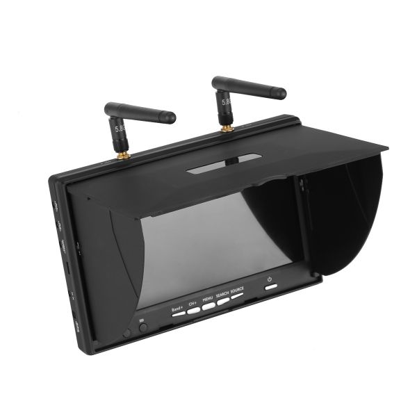 FPV 7-Inch Handheld LCD Screen Display with 5.8G Dual Reception Plastic Material for Drone Accessories