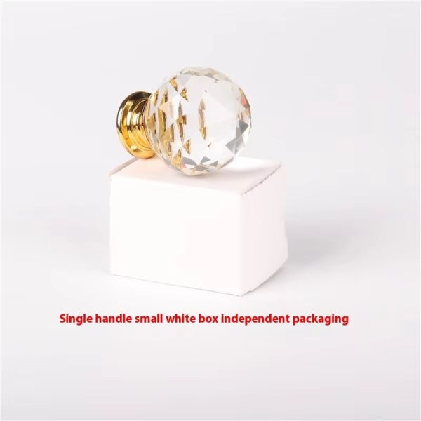 Hardware Accessories Zinc Alloy Wardrobe Knob Pull Kitchen Cabinet Drawer Sphere Ball 20mm Crystal Furniture Handle