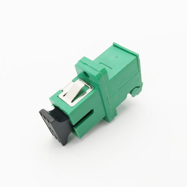 Dust shutter Fiber Optic Adapter , green hat optical fiber adapter