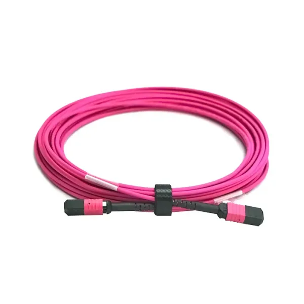MTP Male to MTP Female Trunk Cable Assembly 12 Fibers Polarity A OM4 50/125 40G/100G 2M