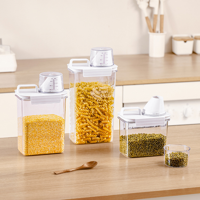 Wholesale Modern Design Kitchen Grain Storage Jars Rice Containers Dried Fruit Containers with Sealed Lid for Food Storage