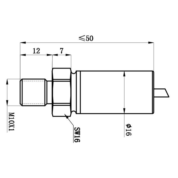 10VDC -196 Degree Aerospace Pressure Sensor Low Temperature