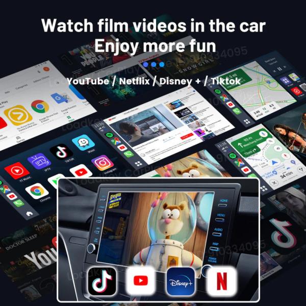 MultiMedia USB Carplay Android Auto AI Box Wireless Adaper SDM660 CPU