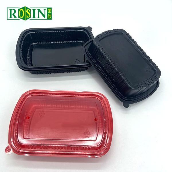 Rectangular Plastic Disposable Food Containers Thermoformed With Cover