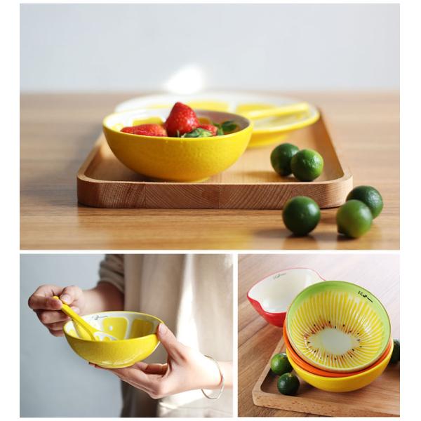Creative Hand Painted Baking Ceramic Bowl , Watermelon Pattern Porcelain Ice Cream Bowls