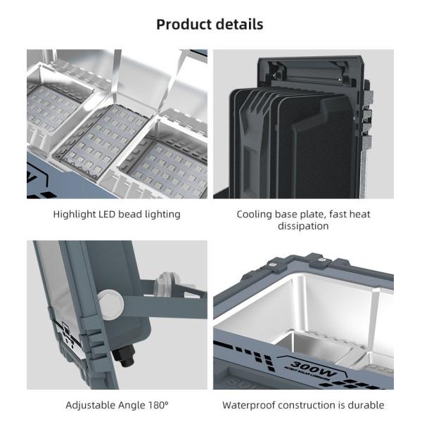 Flashing Remote Control SMD5050 LED Solar Floodlight Environmental Protection